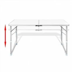 Foldable Camping Table Height Adjustable Aluminium 120 x 60 cm -Sports Shop Foldable Camping Table Height Adjustable Aluminium 120 x 60 cm 490615 3