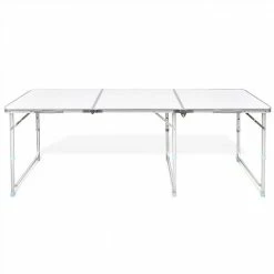 Foldable Camping Table Height Adjustable Aluminium 180 x 60 cm -Sports Shop Foldable Camping Table Height Adjustable Aluminium 180 x 60 cm 486120 4
