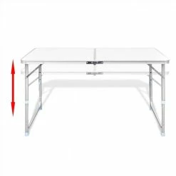 Foldable Camping Table Set with 4 Stools Height Adjustable 120x60cm -Sports Shop Foldable Camping Table Set with 4 Stools Height Adjustable 120x60cm 488473 2