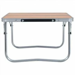 Folding Camping Table Brown Aluminium 60x40 cm -Sports Shop Folding Camping Table Brown Aluminium 60x40 cm 500169 2