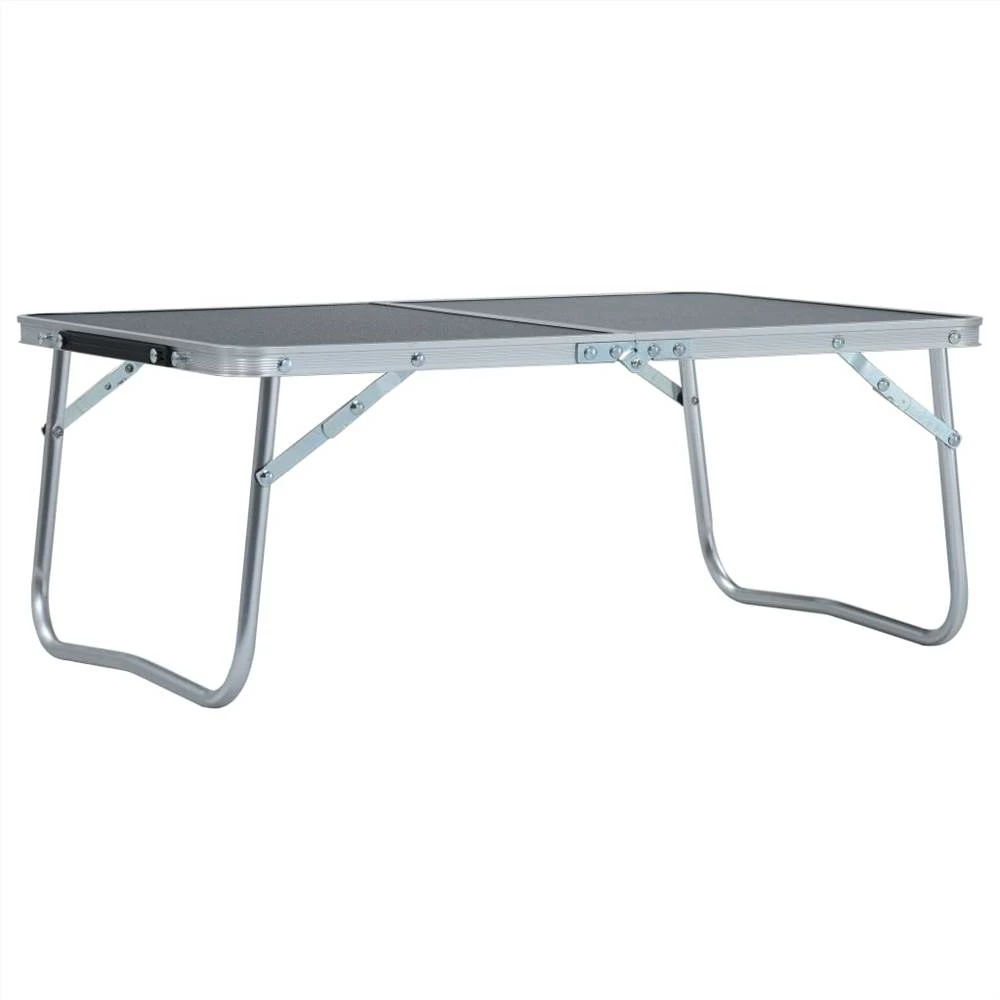 Folding Camping Table Grey Aluminium 60x40 cm 3 Folding Camping Table Grey Aluminium 60x40 cm