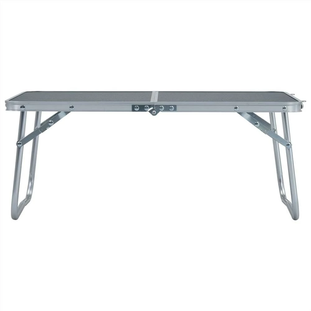 Folding Camping Table Grey Aluminium 60x40 cm 4 Folding Camping Table Grey Aluminium 60x40 cm - Image 2
