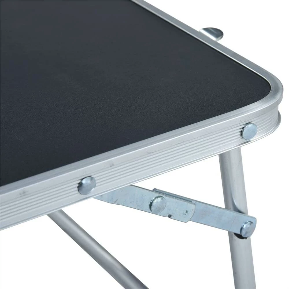 Folding Camping Table Grey Aluminium 60x40 cm 7 Folding Camping Table Grey Aluminium 60x40 cm - Image 5