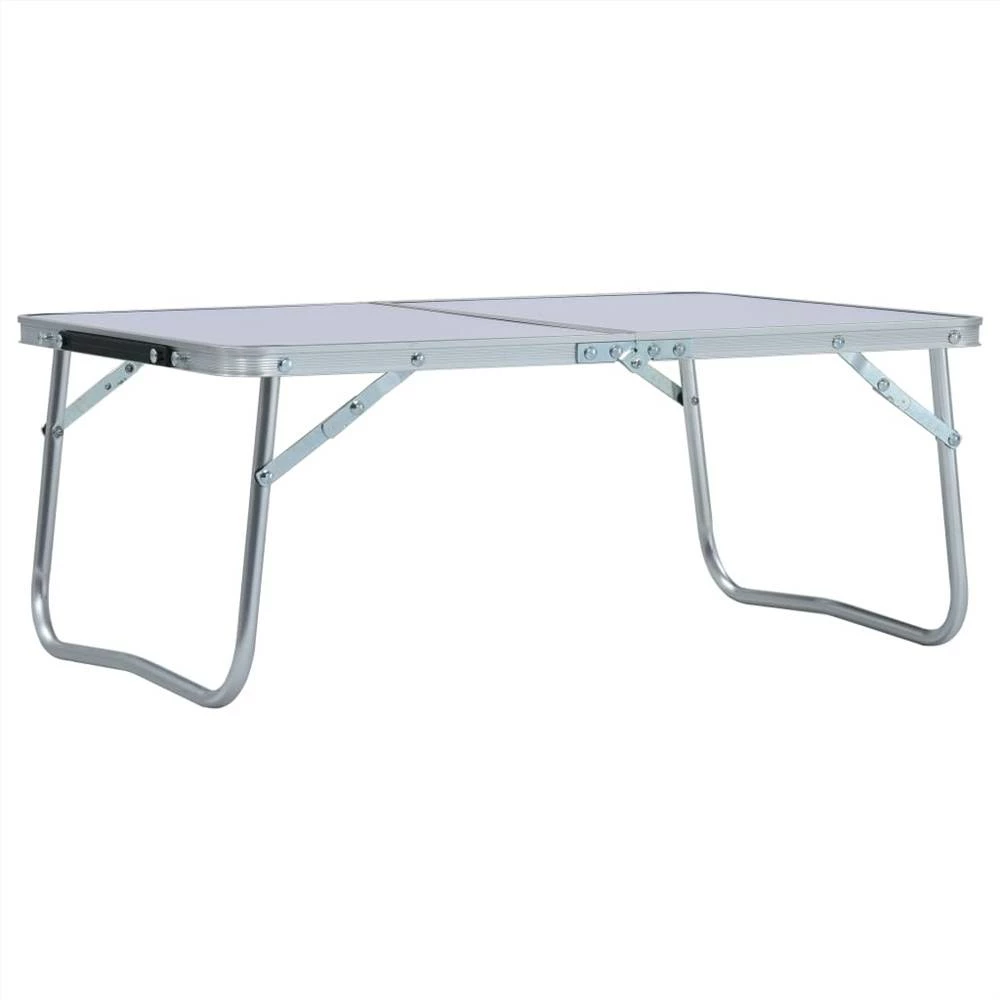 Folding Camping Table White Aluminium 60x40 cm 3 Folding Camping Table White Aluminium 60x40 cm