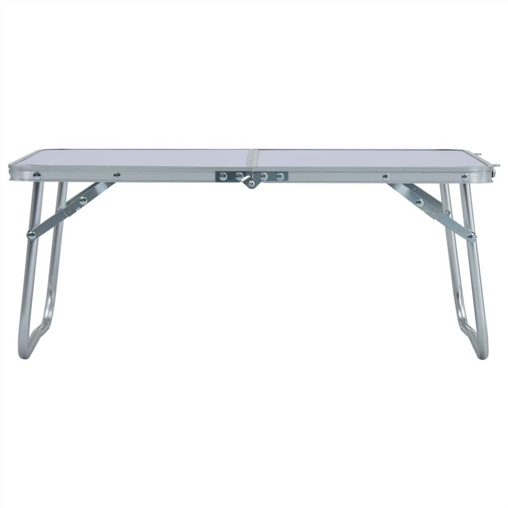 Folding Camping Table White Aluminium 60x40 cm 4 Folding Camping Table White Aluminium 60x40 cm - Image 2