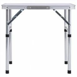 Folding Camping Table White Aluminium 60x45 cm -Sports Shop Folding Camping Table White Aluminium 60x45 cm 492511 2