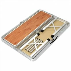 Folding Camping Table with 2 Benches Aluminium Brown 12 Folding Camping Table with 2 Benches Aluminium Brown -Sports Shop Folding Camping Table with 2 Benches Aluminium Brown 490981 4