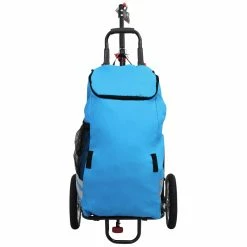Folding Cargo Bike Trailer with Grocery Bag Blue and Black -Sports Shop Folding Cargo Bike Trailer with Grocery Bag Blue and Black 427215 2