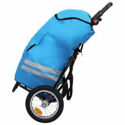 Folding Cargo Bike Trailer with Grocery Bag Blue and Black -Sports Shop Folding Cargo Bike Trailer with Grocery Bag Blue and Black 427215 3