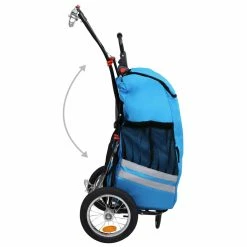 Folding Cargo Bike Trailer with Grocery Bag Blue and Black -Sports Shop Folding Cargo Bike Trailer with Grocery Bag Blue and Black 427215 4