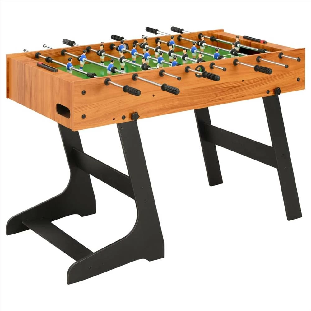 Folding Football Table 121x61x80 cm Light Brown 3 Folding Football Table 121x61x80 cm Light Brown