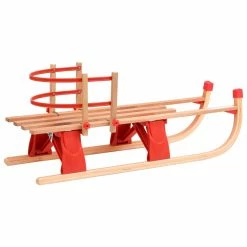 Folding Snow Sledge with Backrest 110 cm Wood 10 Folding Snow Sledge with Backrest 110 cm Wood -Sports Shop Folding Snow Sledge with Backrest 110 cm Wood 427432 2