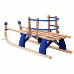 Folding Snow Sledge with Backrest Wood 110 cm -Sports Shop Folding Snow Sledge with Backrest Wood 110 cm 427739 5