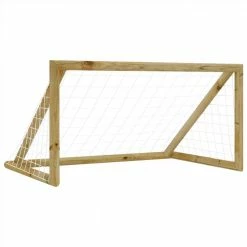 Football Goal with Net 160x100x80 cm Impregnated Pinewood