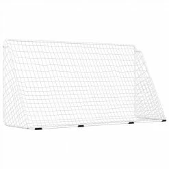 Football Goal with Net White 366x122x182 cm Steel -Sports Shop Football Goal with Net White 366x122x182 cm Steel 502032 4