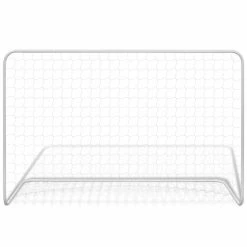 Football Goals 2 pcs with Nets 182x61x122 cm Steel White -Sports Shop Football Goals 2 pcs with Nets 182x61x122 cm Steel White 428436 2