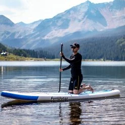 FunWater Cruise SUPFW02A Inflatable Stand Up Paddle Board 335x84x15cm Ultra-Light for All Levels with 10L Dry Bag Travel Backpack - Blue -Sports Shop FunWater Cruise 335x84x15cm Inflatable SUP Board 500272 3
