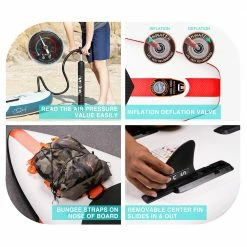 FunWater Cruise SUPFW03A Inflatable Stand Up Paddle Board 335x84x15cm Ultra-Light for All Levels with 10L Dry Bag Travel Backpack -Sports Shop FunWater Cruise 335x84x15cm Inflatable SUP Board 500282 4