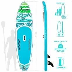 FunWater ADVENTURE-OCEAN Inflatable Stand Up Paddle Board 350x84x15cm with Complete Accessories Waterproof Bag 11 FunWater ADVENTURE-OCEAN Inflatable Stand Up Paddle Board 350x84x15cm with Complete Accessories Waterproof Bag -Sports Shop FunWater Inflatable Stand Up Paddle Board 350x84x15cm 500277 3