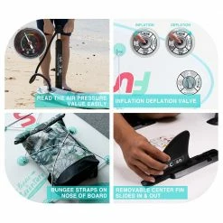 FunWater SUPFW11G MANTA RAY Inflatable Stand Up Paddle Board 11'' Long 31' Wide 6' Thick -Sports Shop FunWater MANTA RAY Inflatable Stand Up Paddle Board 507209 3