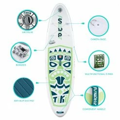 FunWater SUPFW05A NEW TIKI Inflatable Stand Up Paddle Board 10.6'' Long 33' Wide 6' Thick -Sports Shop FunWater NEW TIKI Inflatable Stand Up Paddle Board 507207 3