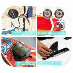 Funwater Racing Roard KOI 350x84x15cm Inflatable Stand Up Paddling Board Maximum Load 150kg with Accessories 12 Funwater Racing Roard KOI 350x84x15cm Inflatable Stand Up Paddling Board Maximum Load 150kg with Accessories -Sports Shop Funwater Racing Roard KOI 350x84x15cm Inflatable SUP Board 500279 4