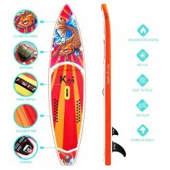 Funwater Racing Roard KOI 350x84x15cm Inflatable Stand Up Paddling Board Maximum Load 150kg with Accessories 13 Funwater Racing Roard KOI 350x84x15cm Inflatable Stand Up Paddling Board Maximum Load 150kg with Accessories -Sports Shop Funwater Racing Roard KOI 350x84x15cm Inflatable SUP Board 500279 5