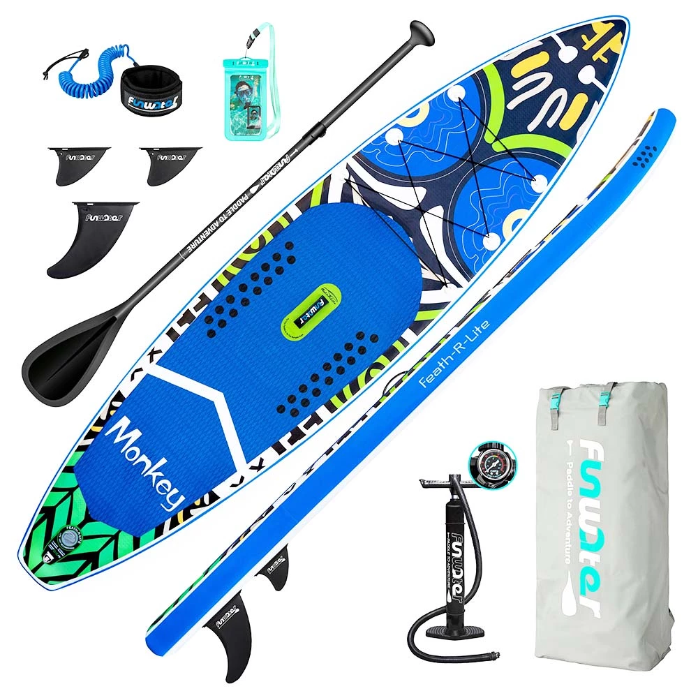 Funwater Racing Roard Monkey 132*33*6 Inch Inflatable Stand Up Paddling Board Maximum Load 150kg with Accessories 3 Funwater Racing Roard Monkey 132*33*6 Inch Inflatable Stand Up Paddling Board Maximum Load 150kg with Accessories