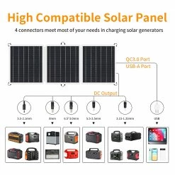 GOFORT 60W 18V Portable Solar Panel Foldable Solar Charger with USB Outputs -Sports Shop GOFORT 60W 18V Portable Solar Panel 516975 4