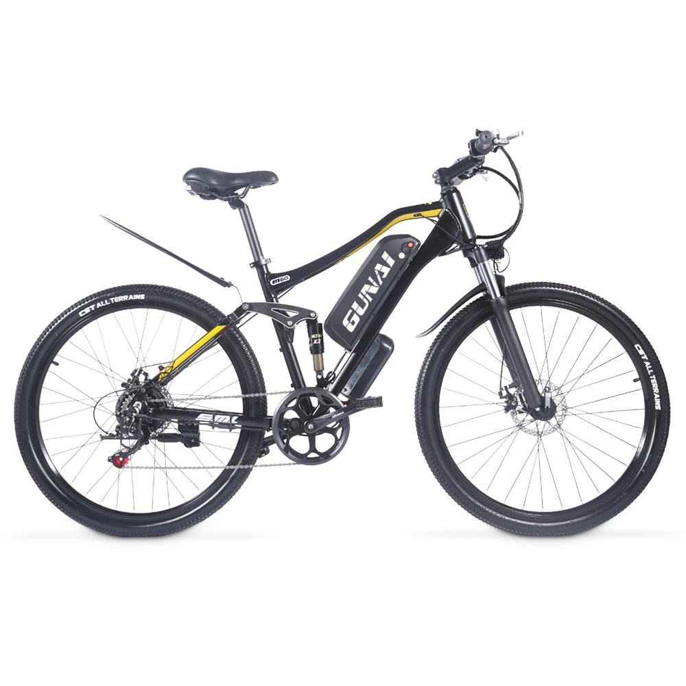 GUNAI M60 500W 48V 15Ah 27*1.95'' Electric Bicycle 35km/h Max Speed 35-45km Mileage Range 120kg Max Load - Black 3 GUNAI M60 500W 48V 15Ah 27*1.95'' Electric Bicycle 35km/h Max Speed 35-45km Mileage Range 120kg Max Load - Black