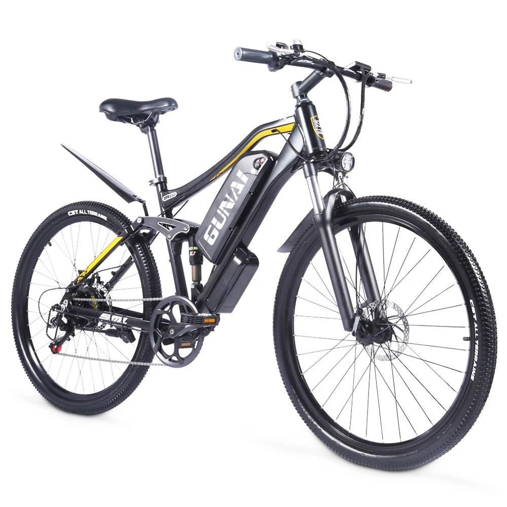 GUNAI M60 500W 48V 15Ah 27*1.95'' Electric Bicycle 35km/h Max Speed 35-45km Mileage Range 120kg Max Load - Black 4 GUNAI M60 500W 48V 15Ah 27*1.95'' Electric Bicycle 35km/h Max Speed 35-45km Mileage Range 120kg Max Load - Black - Image 2