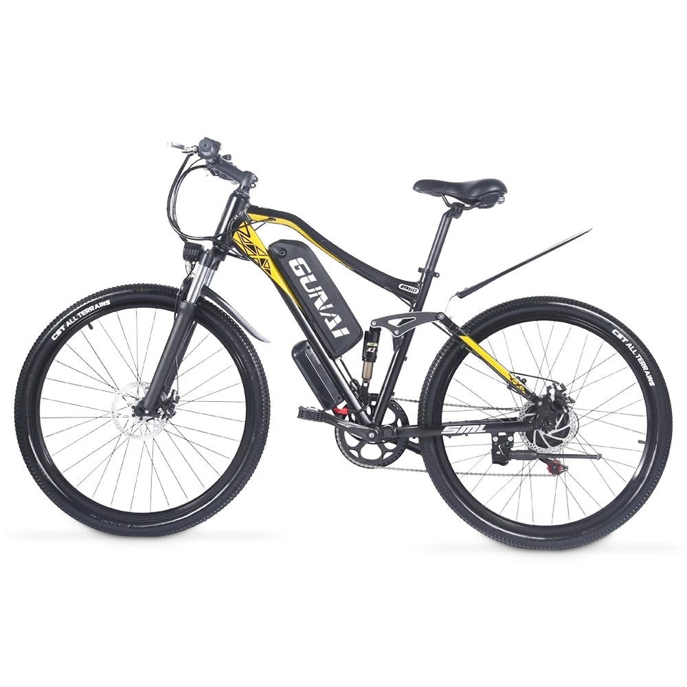 GUNAI M60 500W 48V 15Ah 27*1.95'' Electric Bicycle 35km/h Max Speed 35-45km Mileage Range 120kg Max Load - Black 6 GUNAI M60 500W 48V 15Ah 27*1.95'' Electric Bicycle 35km/h Max Speed 35-45km Mileage Range 120kg Max Load - Black - Image 4