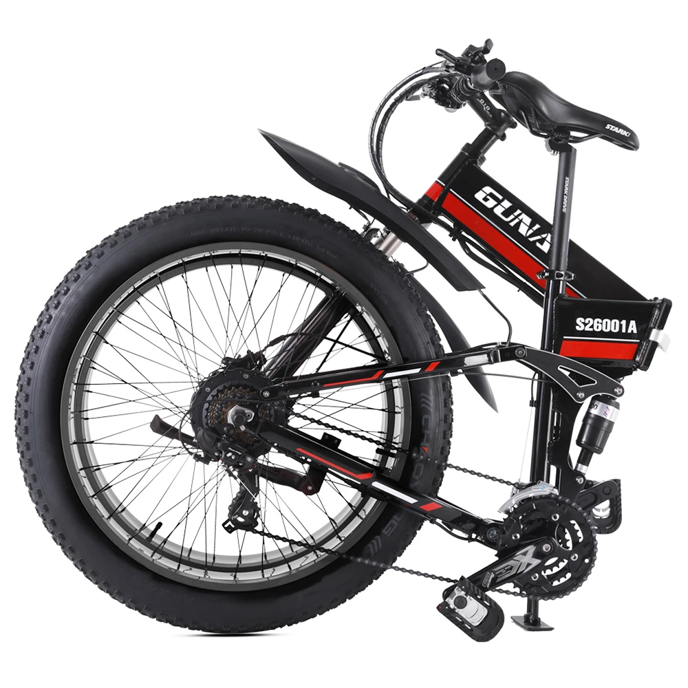GUNAI MX01 1000W 48V 12.8Ah 26'' Electric Bicycle 40km/h Max Speed 40-50km Mileage Range 150kg Max Load - Red 8 GUNAI MX01 1000W 48V 12.8Ah 26'' Electric Bicycle 40km/h Max Speed 40-50km Mileage Range 150kg Max Load - Red - Image 6