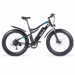 GUNAI MX03 Electric Bicycle 1000W 48V 17Ah Battery 26*4.0 Inch Fat Tires Mountain Bike 40Km/h Max Speed 40-50KM Mileage Range 150KG Max Load Double Dics Brake - Black