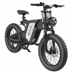 GUNAI MX25 Electric Bicycle 20*4.0 Inch Fat Tires 2000W Brushless Motor 50Km/h Max Speed 48V 25Ah Battery Shimano 7-Speed Double Oil Brakes 75KM Mileage Range 200KG Payload E-Bike - Black -Sports Shop GUNAI MX25 48V 25Ah 2000W 20 Electric Bicycle 514561 1