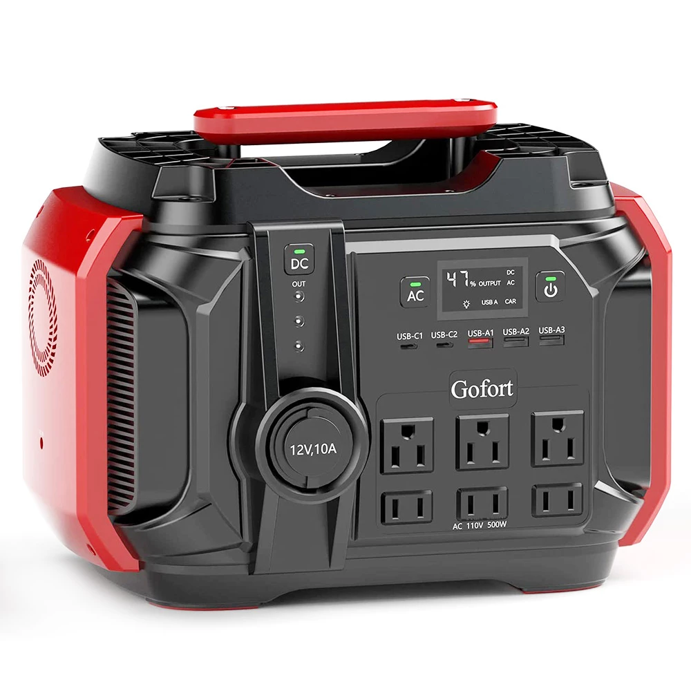 Gofort A501 500W Portable Power Station, 540Wh/150000mAh Solar Generator, 60W PD Quick Charge, 110V Pure Sine Wave - US Plug 3 Gofort A501 500W Portable Power Station, 540Wh/150000mAh Solar Generator, 60W PD Quick Charge, 110V Pure Sine Wave - US Plug