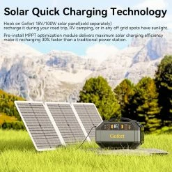 Gofort P56 330W Portable Power Station, 299Wh/80850mAh Portable Solar Generator, 10 Outputs, Built-in MPPT Controller -Sports Shop Gofort P56 299Wh Portable Power Station 517042 5