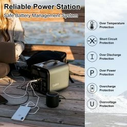 Gofort UA1100 1200W 1100Wh Portable Power Station + 2Pcs Flashfish TSP 18V 100W Foldable Solar Panel Outdoor Power Supply Kit -Sports Shop Gofort UA1100 1100Wh Portable Power Station 490021 4 1
