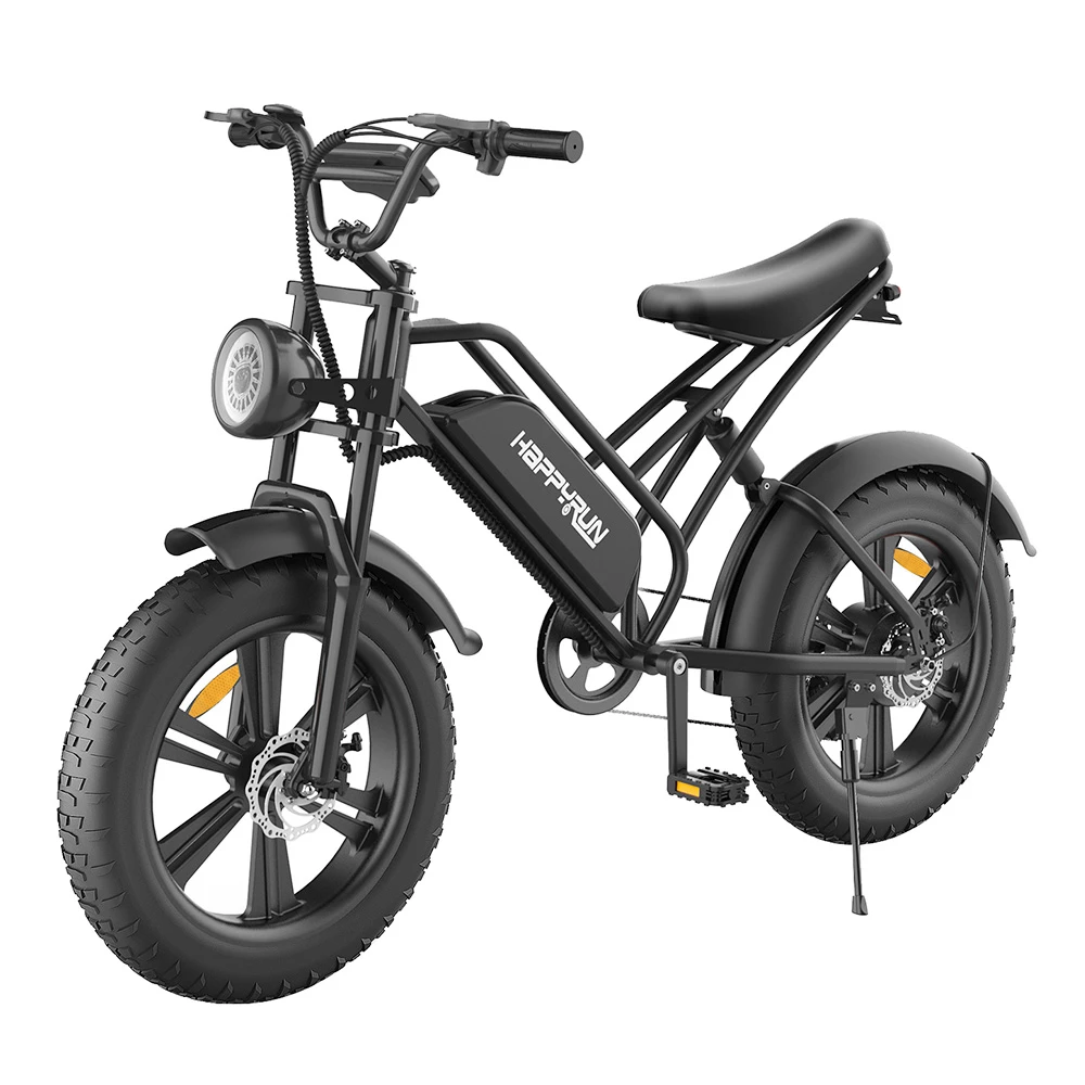 HAPPYRUN HR-G50 Electric Bike 20 Inch Fat Tires 48V 18Ah Battery 750W Motor 45Km/h Max Speed Retro Ebike Max Load 150kg 3 HAPPYRUN HR-G50 Electric Bike 20 Inch Fat Tires 48V 18Ah Battery 750W Motor 45Km/h Max Speed Retro Ebike Max Load 150kg