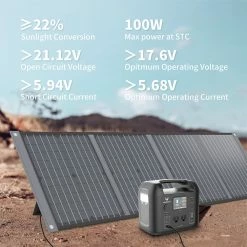 HEADWOLF S100 100 WATT 18V Portable Solar Panel for Power Station -Sports Shop HEADWOLF S100 100 WATT 18V Portable Solar Panel 499860 4