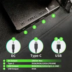 HEADWOLF S100 100 WATT 18V Portable Solar Panel for Power Station -Sports Shop HEADWOLF S100 100 WATT 18V Portable Solar Panel 499861 2