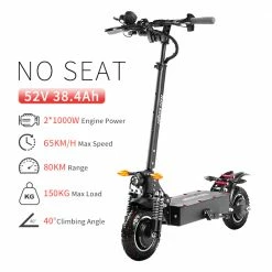 Halo Knight T104 Electric Scooter 10'' Off-road Tire 1000W*2 Dual Motor 65km/h Max Speed 52V 38.4Ah Battery 80km Range -Sports Shop Halo Knight T104 Electric Scooter 10 Off road Tire 517421 2
