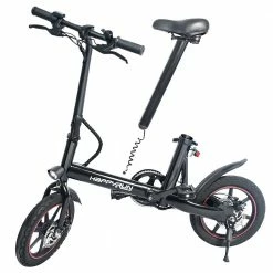Happyrun HR-X40 Lightweight Electric Bike 350W Motor 36V 6Ah Battery 14'' Road Tires 25km Range 25km/h Max Speed Black -Sports Shop Happyrun HR X40 Lightweight Electric Folding Bike 350W Motor 506524 4