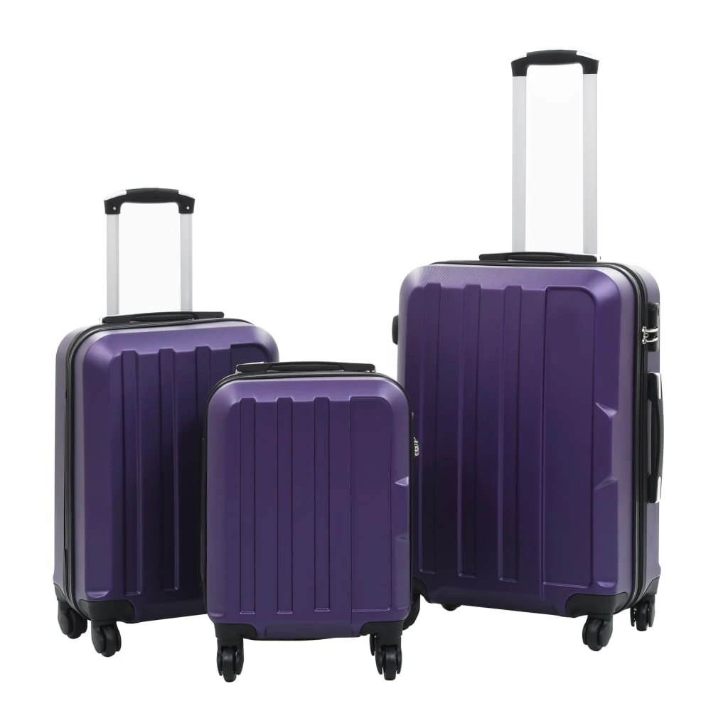 Hardcase Trolley Set 3 pcs Purple ABS 3 Hardcase Trolley Set 3 pcs Purple ABS