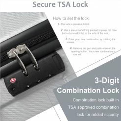 20 Inch Hardshell Luggage Spinner Suitcase with TSA Lock - Silver 11 20 Inch Hardshell Luggage Spinner Suitcase with TSA Lock - Silver -Sports Shop Hardshell Luggage Spinner Suitcase with TSA Lock Lightweight 20 500385 3