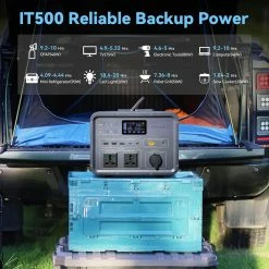 ITEHIL IT500 500W LiFePO4 Portable Power Station Fast Charging with LED Display for Camping Outdoor RV -Sports Shop ITEHIL IT500 500W LiFePO4 Portable Power Station 499627 4