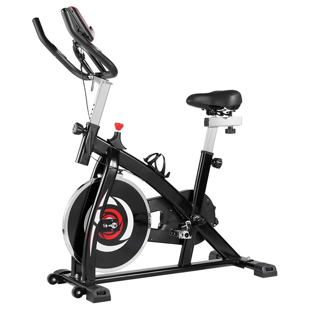 M&T YS-S05 Indoor Cycling Bike with 4-Way Adjustable Handle & Seat, Home Fitness Stationary Aerobic Portable Spinning Bike - Red Black 4 M&T YS-S05 Indoor Cycling Bike with 4-Way Adjustable Handle & Seat, Home Fitness Stationary Aerobic Portable Spinning Bike - Red Black - Image 2