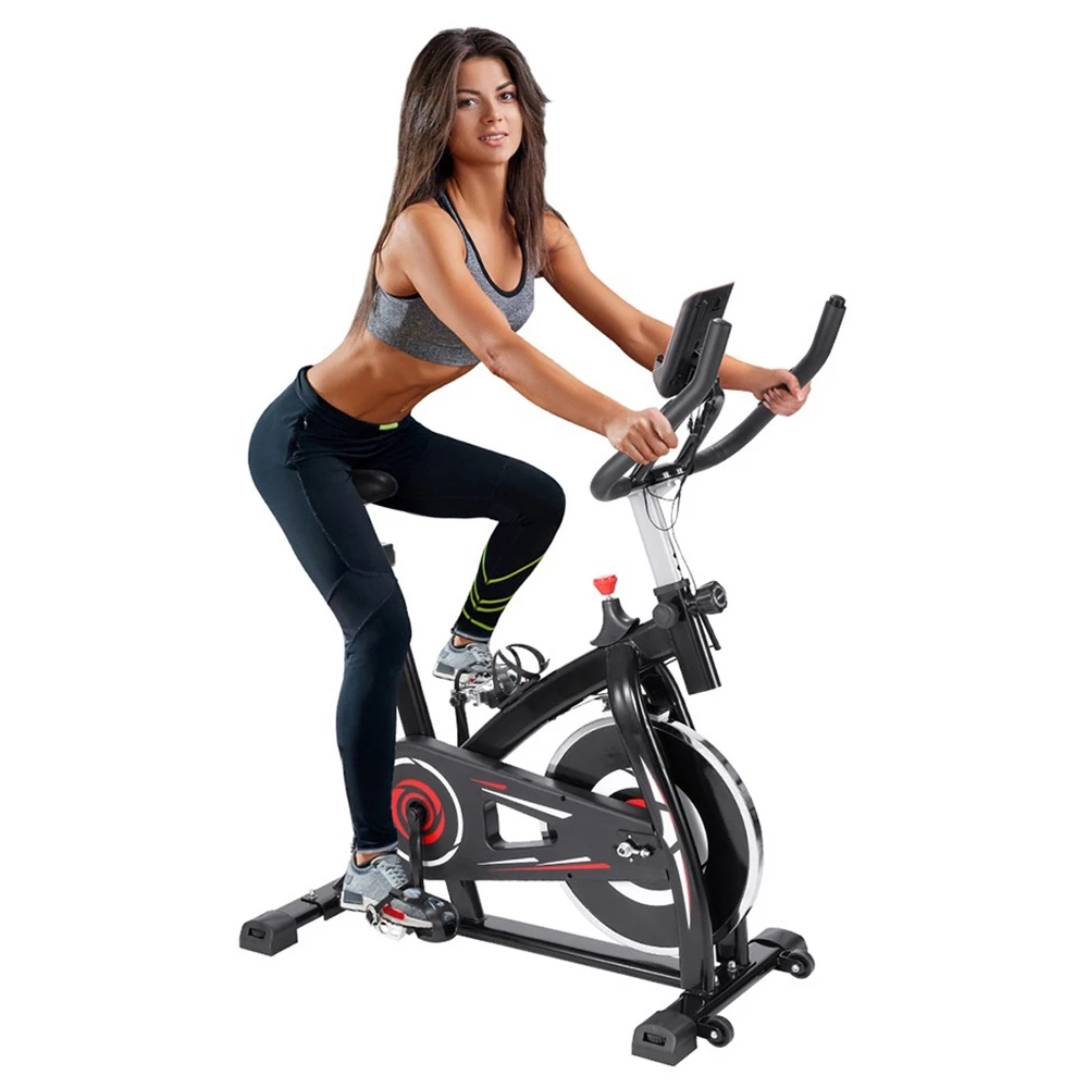 M&T YS-S05 Indoor Cycling Bike with 4-Way Adjustable Handle & Seat, Home Fitness Stationary Aerobic Portable Spinning Bike - Red Black 6 M&T YS-S05 Indoor Cycling Bike with 4-Way Adjustable Handle & Seat, Home Fitness Stationary Aerobic Portable Spinning Bike - Red Black - Image 4