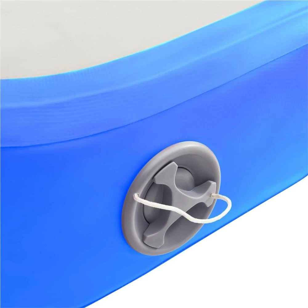 Inflatable Gymnastics Mat with Pump 300x100x20 cm PVC Blue 8 Inflatable Gymnastics Mat with Pump 300x100x20 cm PVC Blue - Image 6