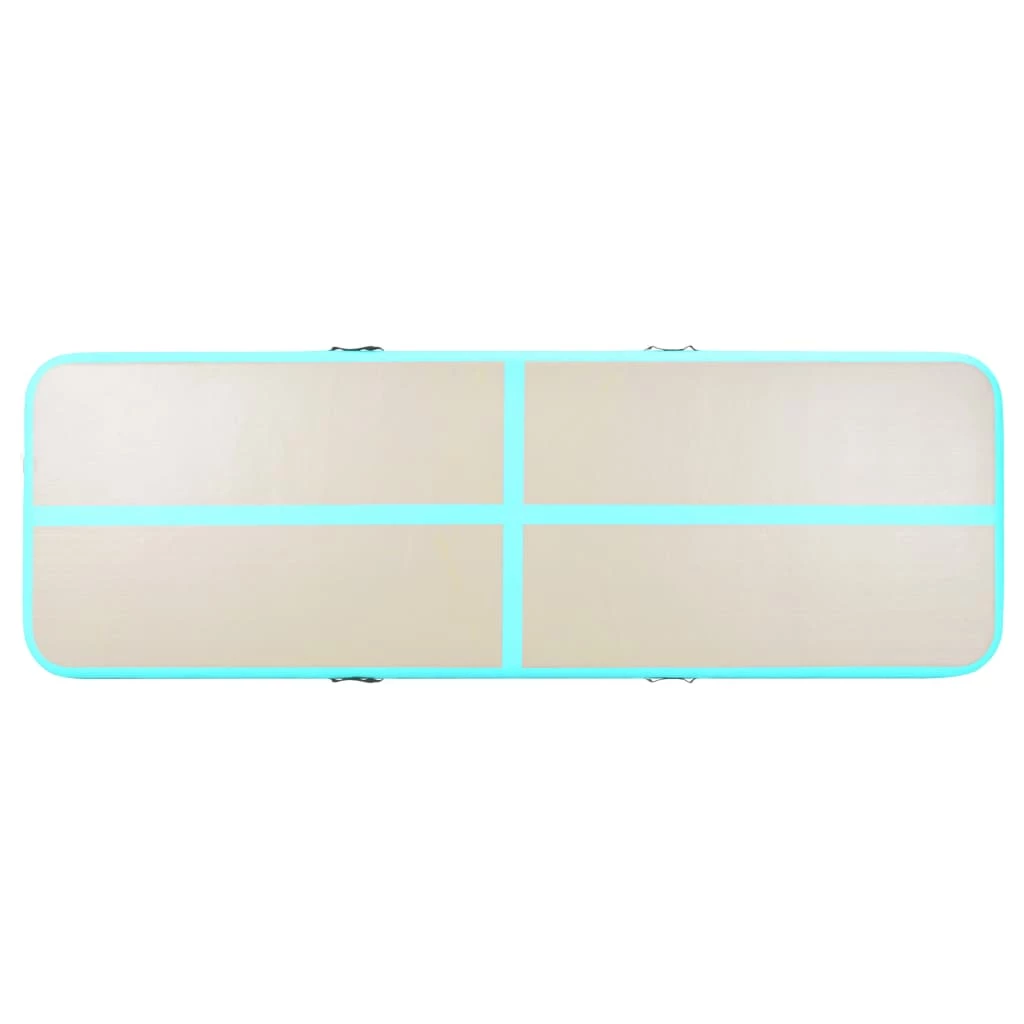 Inflatable Gymnastics Mat with Pump 400x100x10 cm PVC Green 8 Inflatable Gymnastics Mat with Pump 400x100x10 cm PVC Green - Image 6